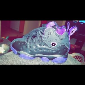 Purple and Black Jordan's